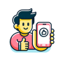 Homme tenant un smartphone